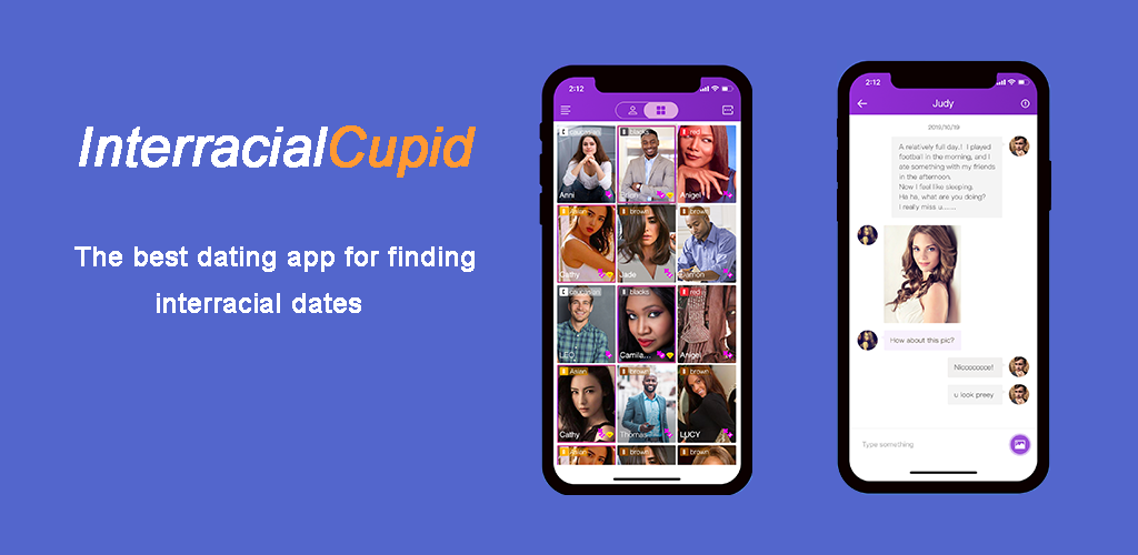 InterracialCupid mobile app interface – meet interracial singles near you and find love through online dating