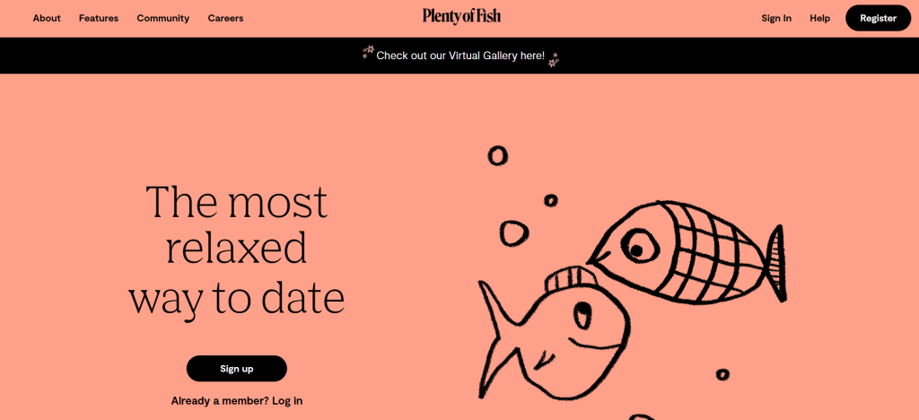 Plenty of Fish homepage – popular dating platform to connect with local singles and find love online
