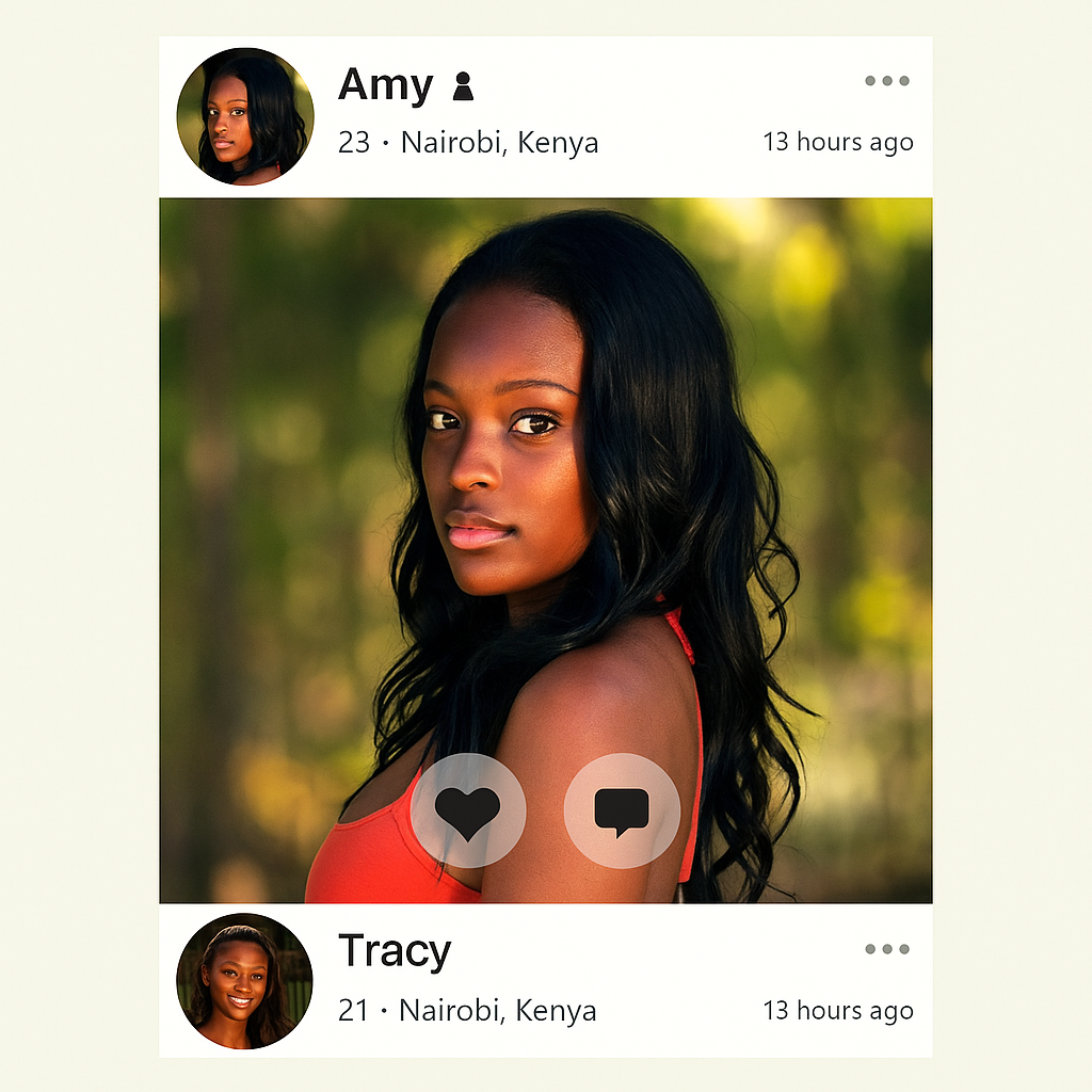 KenyanCupid mobile app interface – meet Kenyan singles near you and find love through online dating