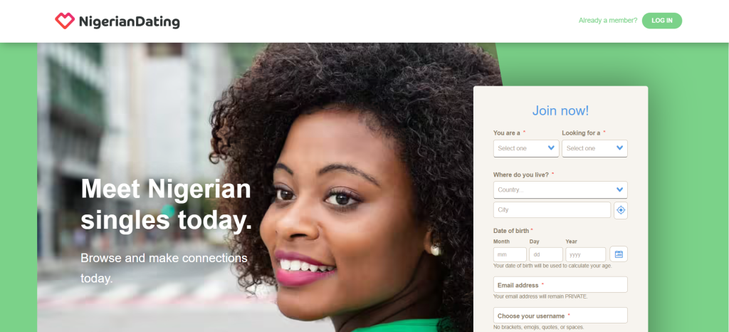 NigerianDating homepage – trusted online dating platform connecting Nigerian singles for love and relationships