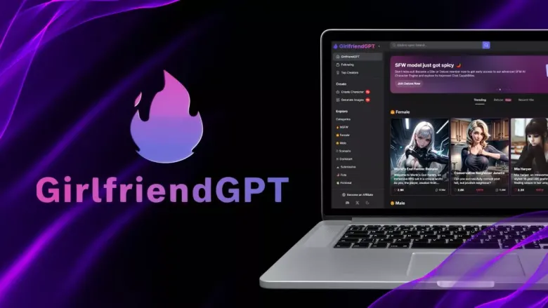 GirlfriendGPT mobile app interface – chat with realistic AI girlfriends and experience digital romance online