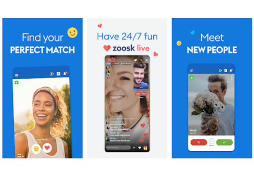 Zoosk mobile app interface – meet singles nearby and find love through online dating