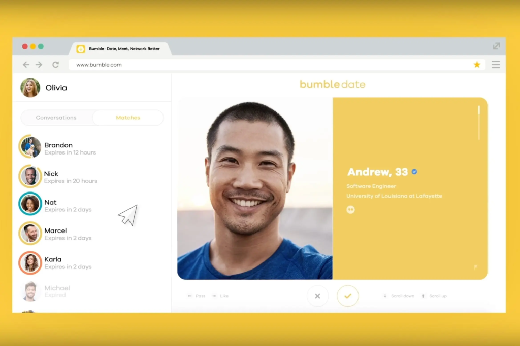 Bumble homepage – leading online dating platform for women to make the first move and find love