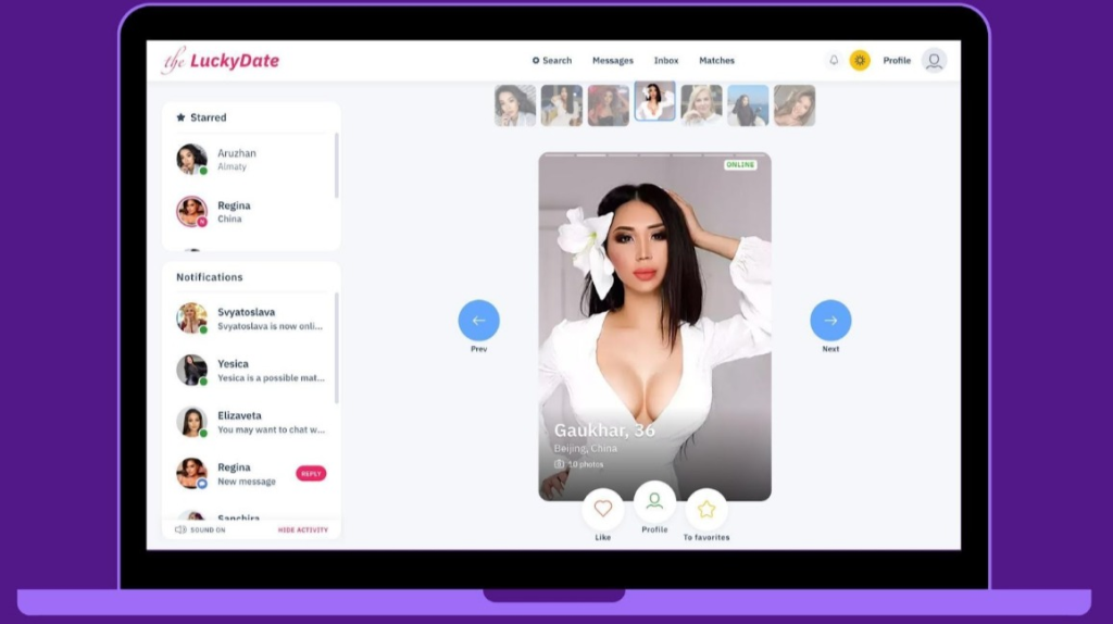 TheLuckyDate Asia mobile app interface – meet Asian singles near you and find meaningful connections online