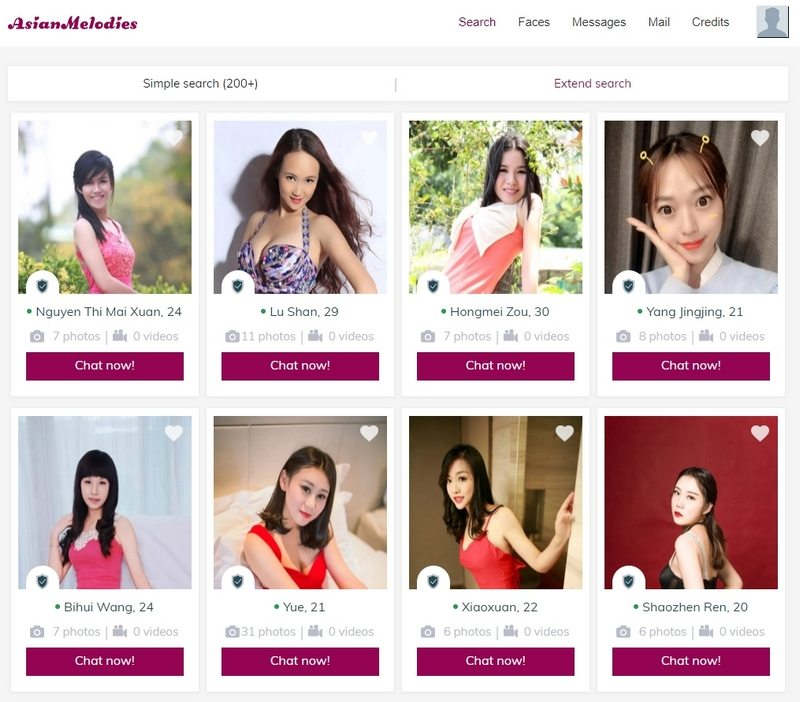 Asian Melodies mobile app interface – meet Asian singles near you and find love through online dating