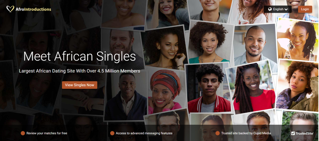 AfroIntroductions homepage – trusted online dating platform connecting African singles and international daters