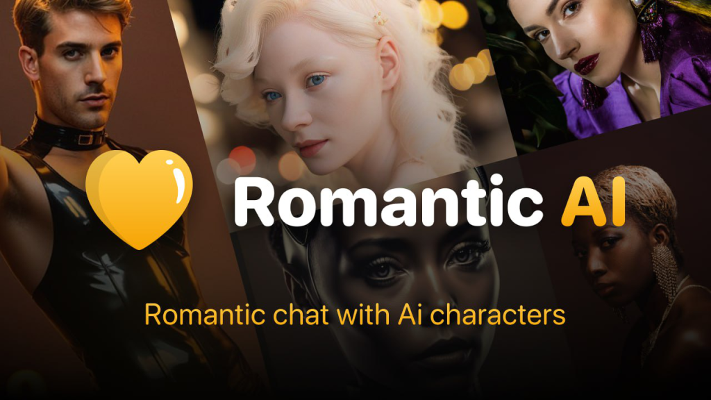 Romantic AI mobile app interface – realistic AI relationship simulator for love and companionship