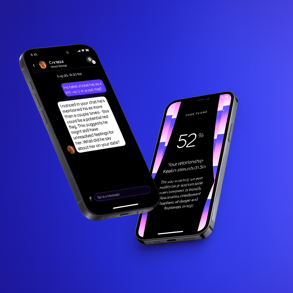 Texts From My Ex AI mobile app interface – talk to an AI version of your ex and explore emotional healing through AI chat