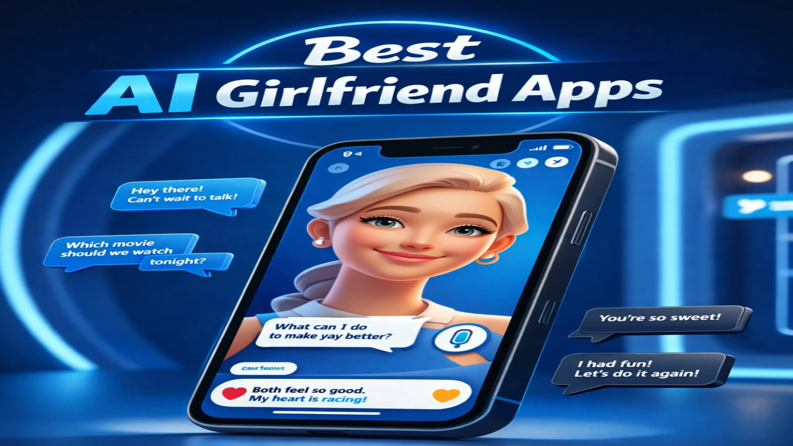 Best AI Girlfriend Apps compared by purpose. Discover emotional, NSFW, smart, and customizable AI girlfriend platforms.