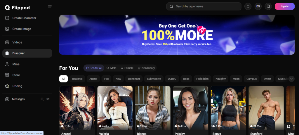 Flipped AI review covering features, NSFW rules, pricing, and best alternatives for AI girlfriend, AI boyfriend, and AI dating.